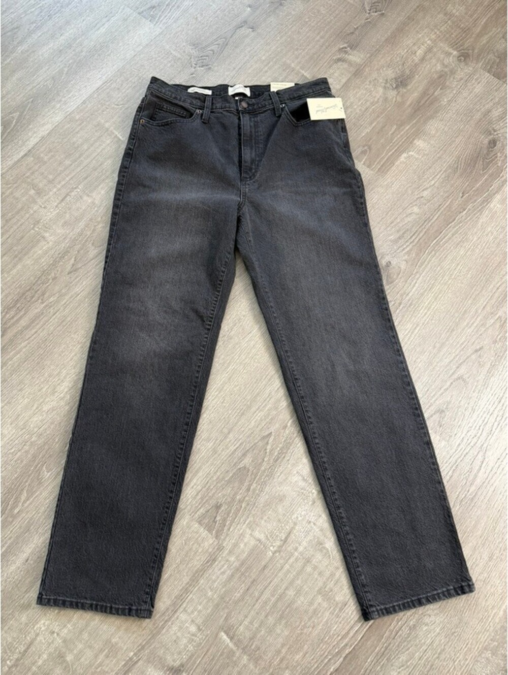 Universal Thread Women's High Rise 90s Straight Black Jeans Size 12 Regular